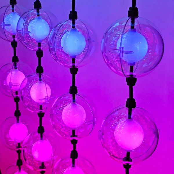 Pixel Controlled Dynamic DMX512 D100mm LED Pixel 3D Ball String Light