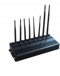 Buy cheap 8 Band Multifunctional Cell Phone Signal Jammer , WIFI / 4G / 3G Mobile Phone Blocker product