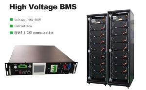 China 96S BMS Battery Management System Lifepo4 BMS 120V 144V 192V 240V 384V 480V 50A Relay BMS With RS485 CAN Communication on sale