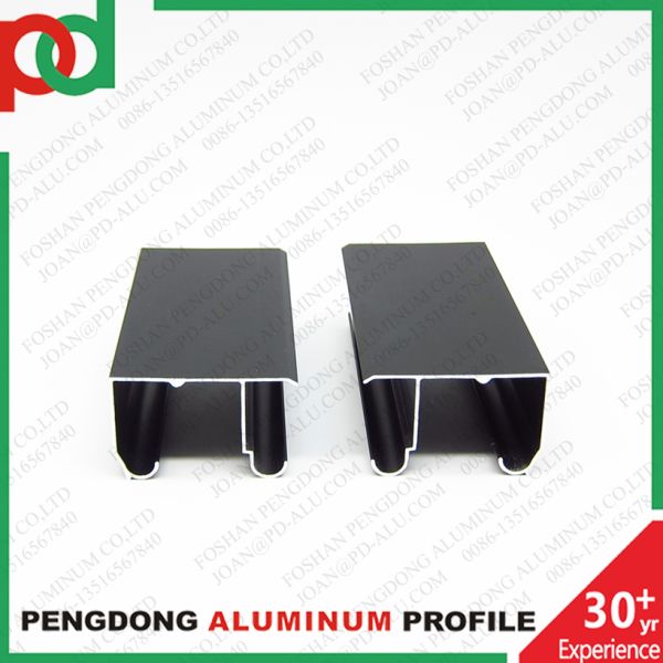 Customizable Cutting Service Wooden Grain Colour Aluminium Profiles For Wardrobe Sliding Door Frame Track Rail Top Bottom