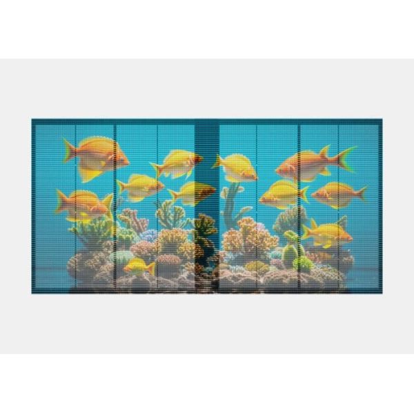 Custom Full Color P2.6 LED Grille Screen Module Display 4500cd 1000*500mm Electronic Advertising Screen Glass Window