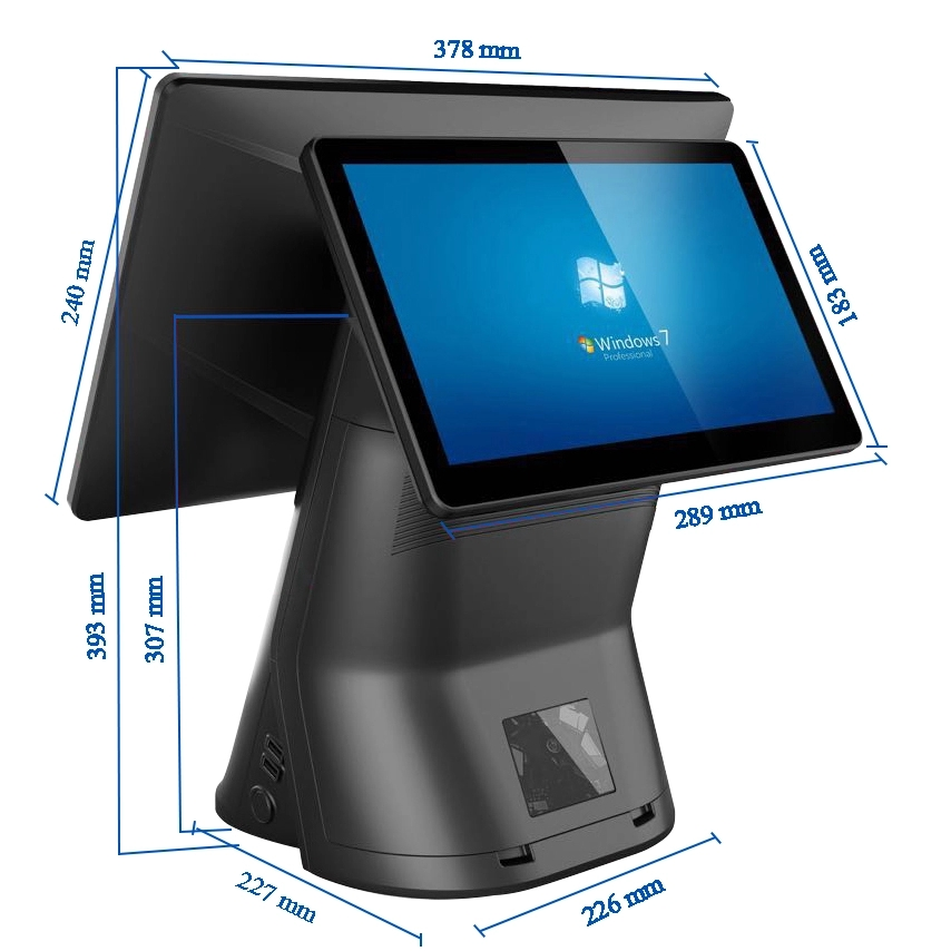 6USB 2RS232 Windows POS System With 80 Mm Thermal Thermal Printer