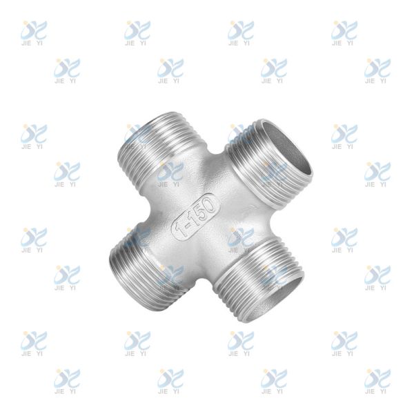 Stainless steel equal diameter four way elbow, high-pressure resistant cross adapter elbow