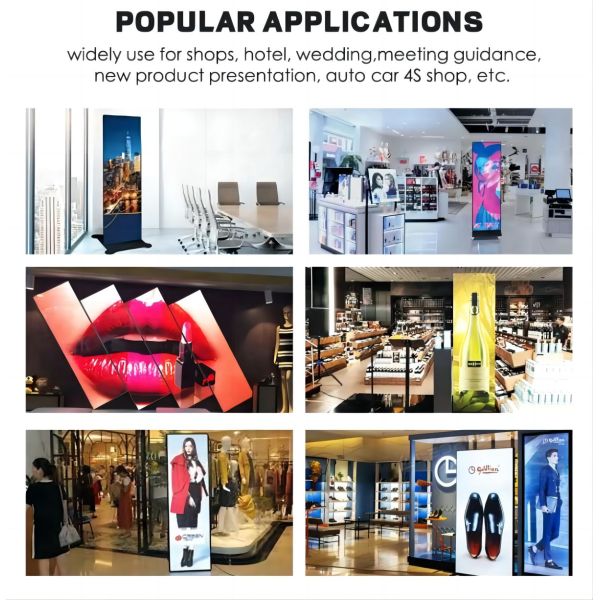 Digital Creative LED Poster Display Screen Standing Movable