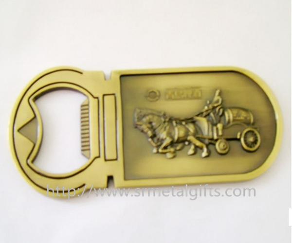 antique brass metal bottle opener