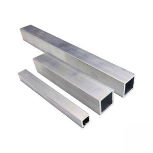 China Thin Wall  Extruded Aluminum Square Tubing Metric Powder Coat Wood Grain Lightweight 6063 T5 on sale