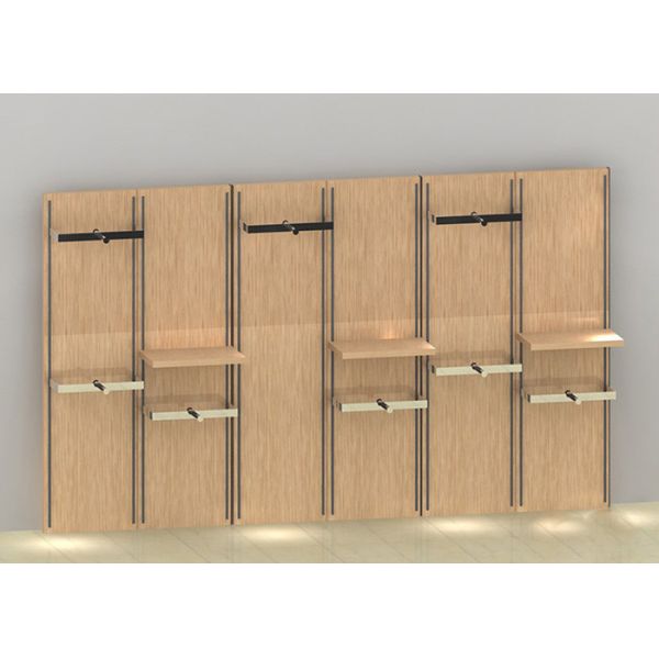 Wooden Clothing Display Showcase Anti Crack Multi Functional Any Size Available