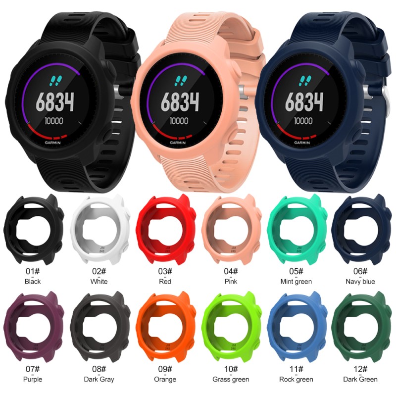 Eraysun TPU Protective Watch Case for Garmin Forerunner 245 245M Smart Watch Protection Case Cover Shell Replacement