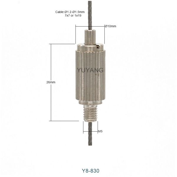Fixed Wire Cable Grippers M5 Y8-830 Slip Resistant For Aligning Pendant Lights And Linear LEDs