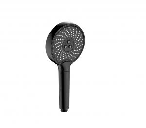 Buy cheap Plastic Hand Showers ABS 3 Function Column Black Liquid Silicon Nozzle Round Easy Clean OEM product