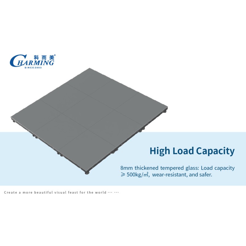 Durable Tempered Glass LED Dance Floor offering lightweight cabinet design and flexible track mounting for touring events and live performances