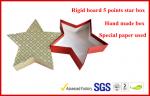 Polygon Rigid Board Luxury Gift boxes , Five Stars Candy Gift Boxes With Special