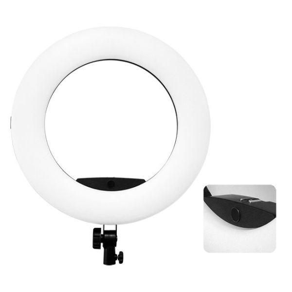 White 18-inch ring lighting with dimmable light, suitable for live broadcast, fill light and photography