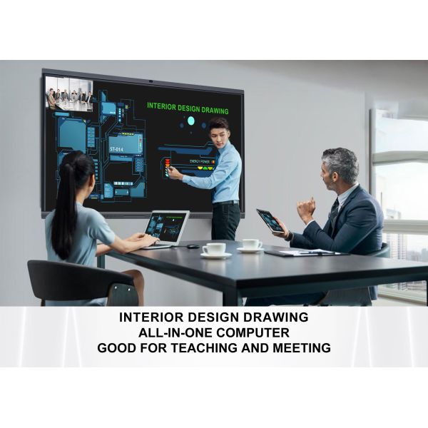 HDFocus 55 75 Inch Display Touch Screen Flat Panel 4K Hd Smart Portable Electronic White Board Interactive WhiteBoard for School