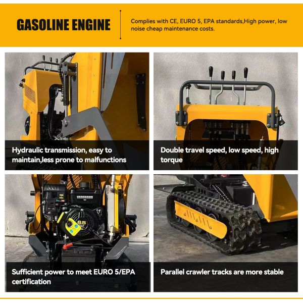 FREE SHIPPING!! Cheap Mini Dumper Gearbox Tracked Dumper Power Wheel Barrow Mini Dumper