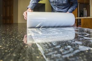 Buy cheap Artificial Marble 50mic Self Adhesive Protection Film Multi Surface Floor Coverings product