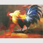 Decorative Palette Knife Animal Oil Painting Hand Painted Cock Canvas Art