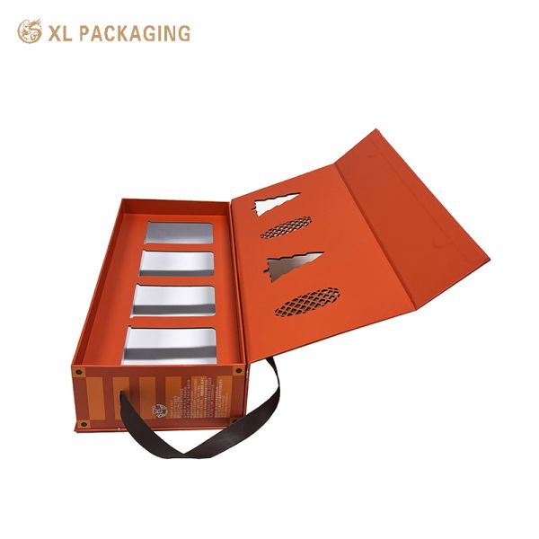 XL Packaging Custom Luxury Boxes Recyclable Food Packaging Boxes Macaron Waffle Cookie Pastry Gift Box With Handle