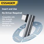 L-Shape iPhone Lightning to 3.5mm Audio Adapter for iOS Android