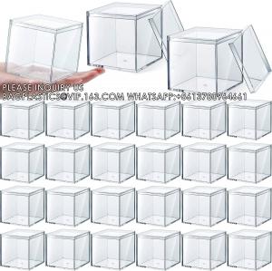 Buy cheap Acrylic Box With Lid Clear Small Acrylic Box Plastic Square Cube With Lid Mini Acrylic Containers Display Box product