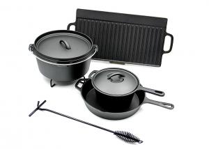 Buy cheap Non Stick Camping Cooking Set Cast Iron Frying Pan Set SGE/LFGB/FAD Certificates product