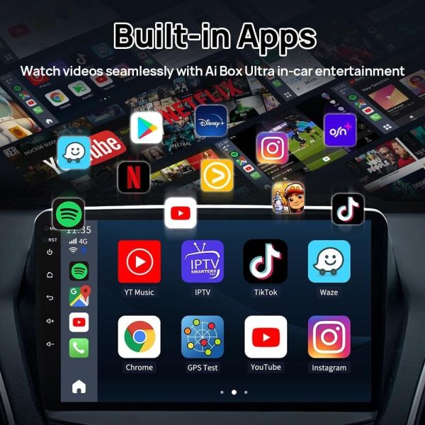 Android 13 SM6225 Carplay Android Auto AI Box 64GB FOTA Upgrade SIM TF Ai Box