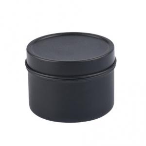 Buy cheap 2oz Black Travel Candle Tin Can Container With Cover 50*38mm product