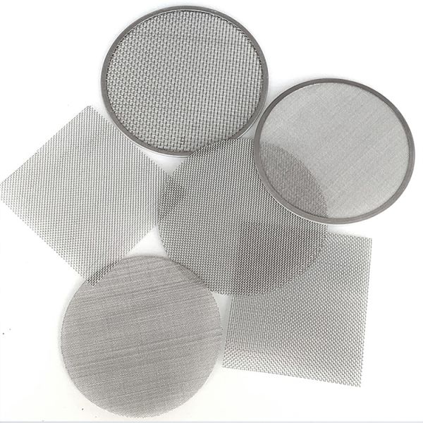 Customized 3-100 Micron Plain Weave Stainless Steel Filter Screen Mesh Discs with Wrapping Edge