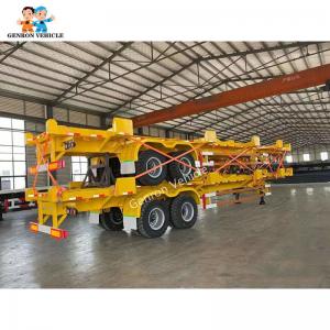 Buy cheap 50 Tons 20ft Skeleton Semi Trailer With Air / Bogie Suspension product