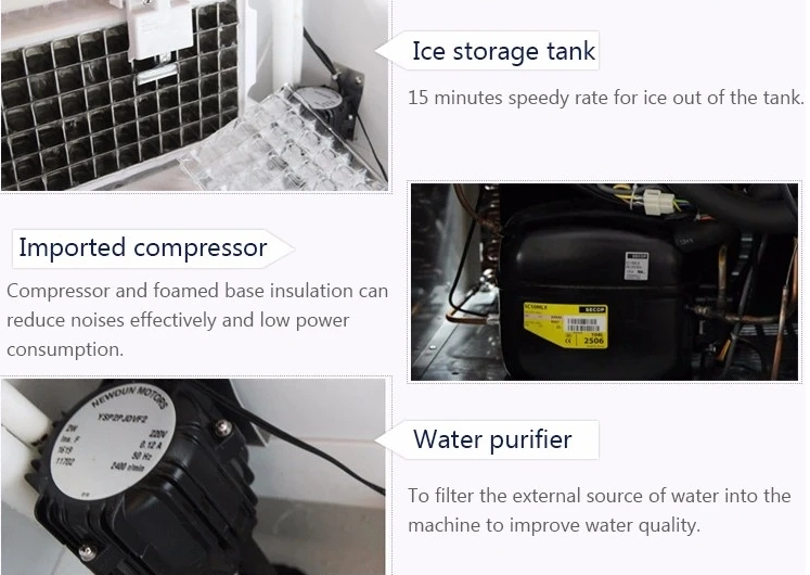 Commercial Automatic Ice Cube Making Machine For Coffee Bar Ce Approved