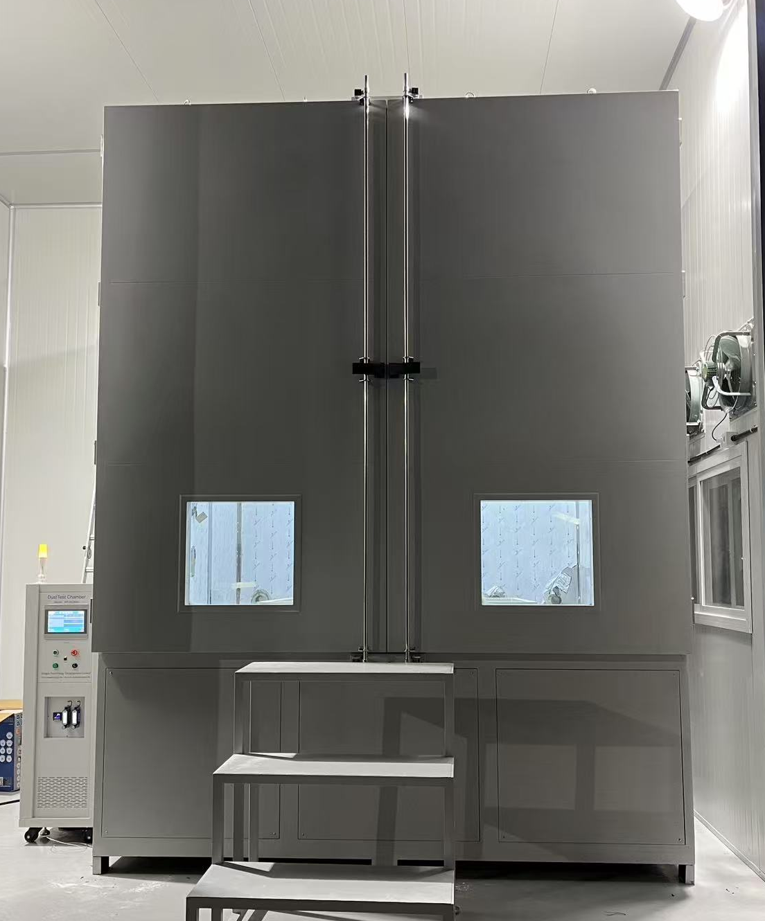 Large 3x3x3m Dust Test Chamber with IEC 60529 Compliance and Adjustable Airflow Velocity for IP5X/IP6X Testing