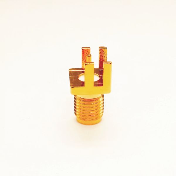 SMA Connector SSMA Male Crimp RF Connector with Gold-Plated Brass and PTFE Insulation for 6GHz Frequency Range