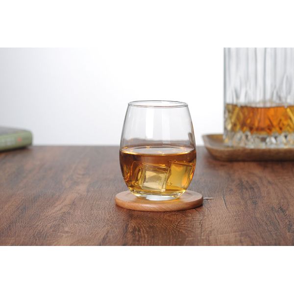 Stemless 12oz 34cl Scotch Whisky Glass Round Shape