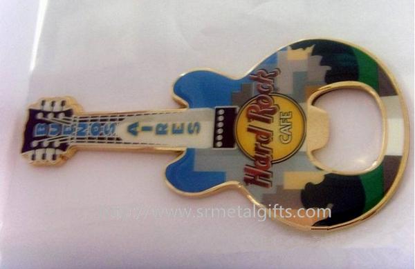 Guitar shape metal bottle openers