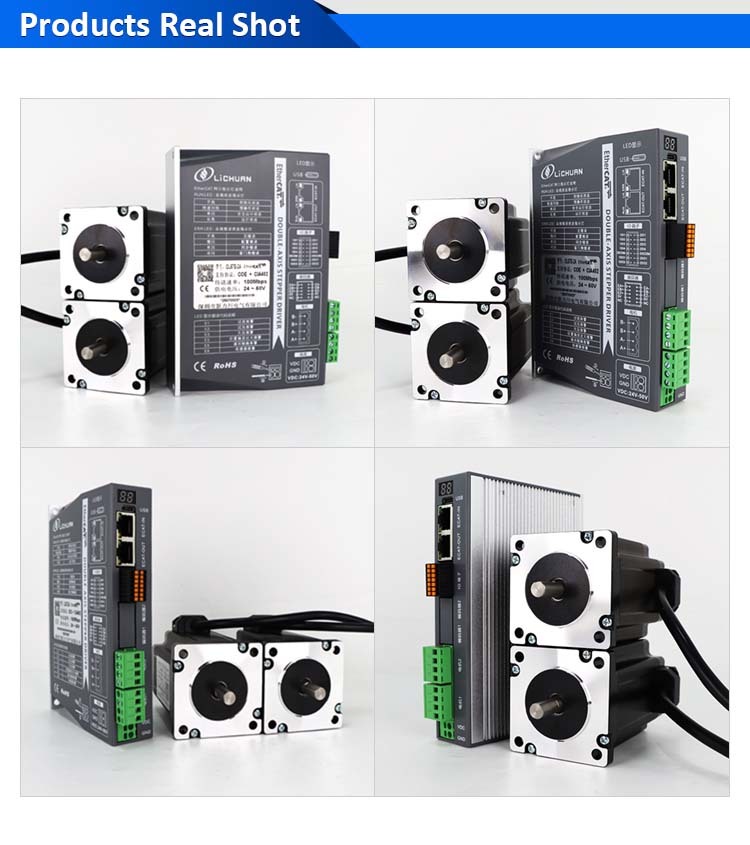 Lichuan 2A DC Open Loop Stepper Motor Drivers Kit EtherCAT 4.0N.m 2 Phase Nema24 DC24V~50V 4.0A