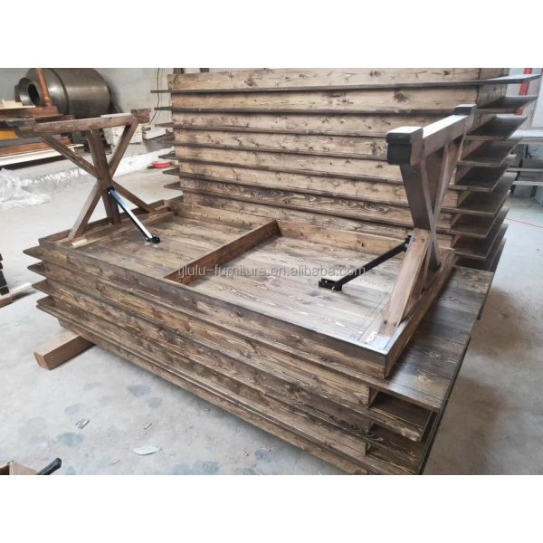 Wholesales Banquet Hotel Home Foldable Solid Pine Wood Farm Table and Bench in Luxury Classic Style with Mail Packing Y