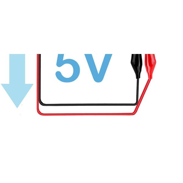 Male Female USB Connector to Dual Copper Crocodile Clamps Alligator Clips Test Leads Wire Adapter Cable for Electrical Circuit