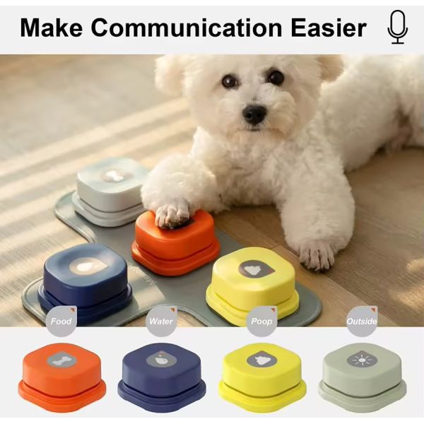 Customized Dog Communication Buttons Square Voice Recording Buttons For Dogs