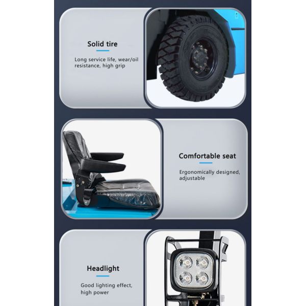 CE Certified Electric Powered Forklift 3 Ton AC Control Eco Friendly four wheel forklift