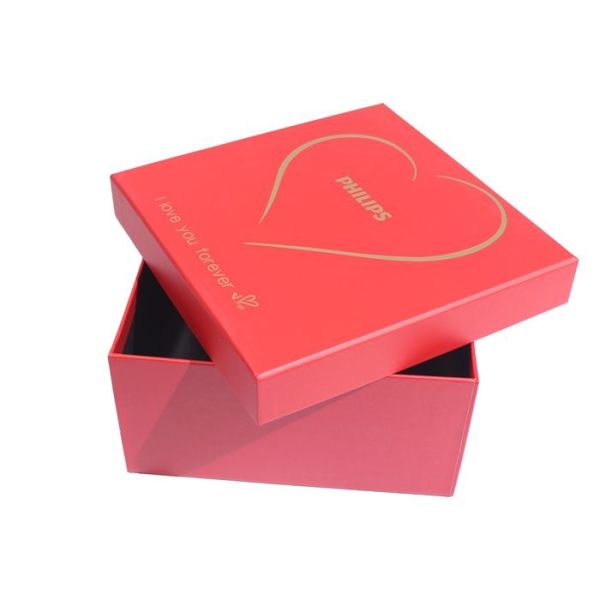 Personalized Red Gift Packaging Rigid Cardbord Box