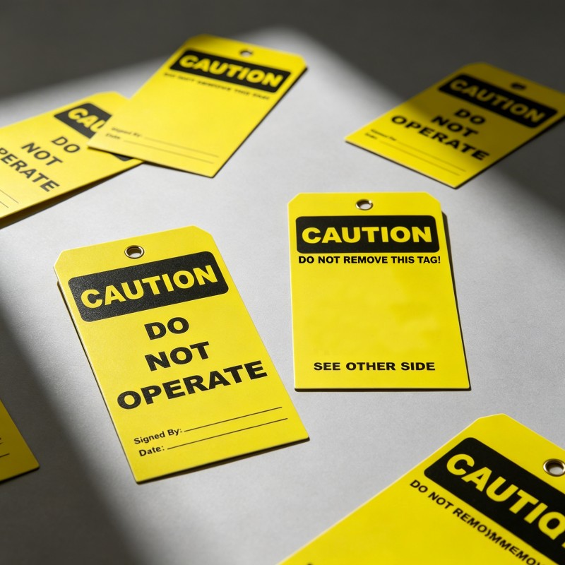 Waterproof Custom Printed Logo Tear Resistant Hang Tag Plastic Tag for Industrial Safety