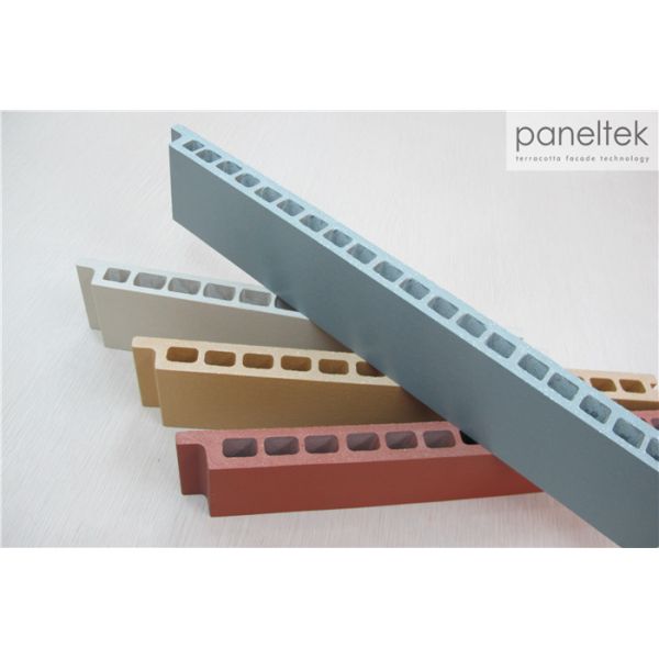 Terracotta Panel Rainscreen Facade Systems 30mm Thickness With Cold Resistance