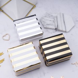 Buy cheap Golden Silver Striped Gift Packing Paper Sheets 85GSm 30 Sq Ft Wrapping Paper from wholesalers