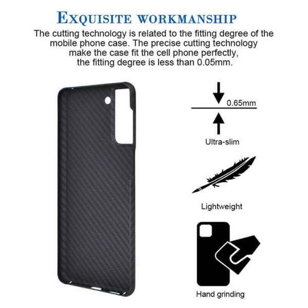 Crater Design Aramid Fibre Phone Case OEM For Samsung S21