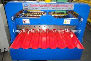 China High speed 0.4 - 0.8mm Thickness Wall Panel Roll Forming Machine For Garden , Hotel on sale