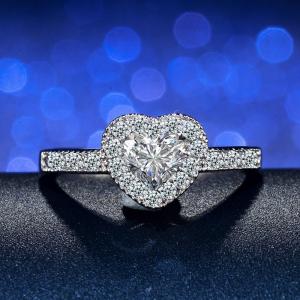 Buy cheap Luxury Princess Heart  Shape Ring Cubic Zircon Wedding Rings for Women New Design Engagement Fashion Ring Jewelry product