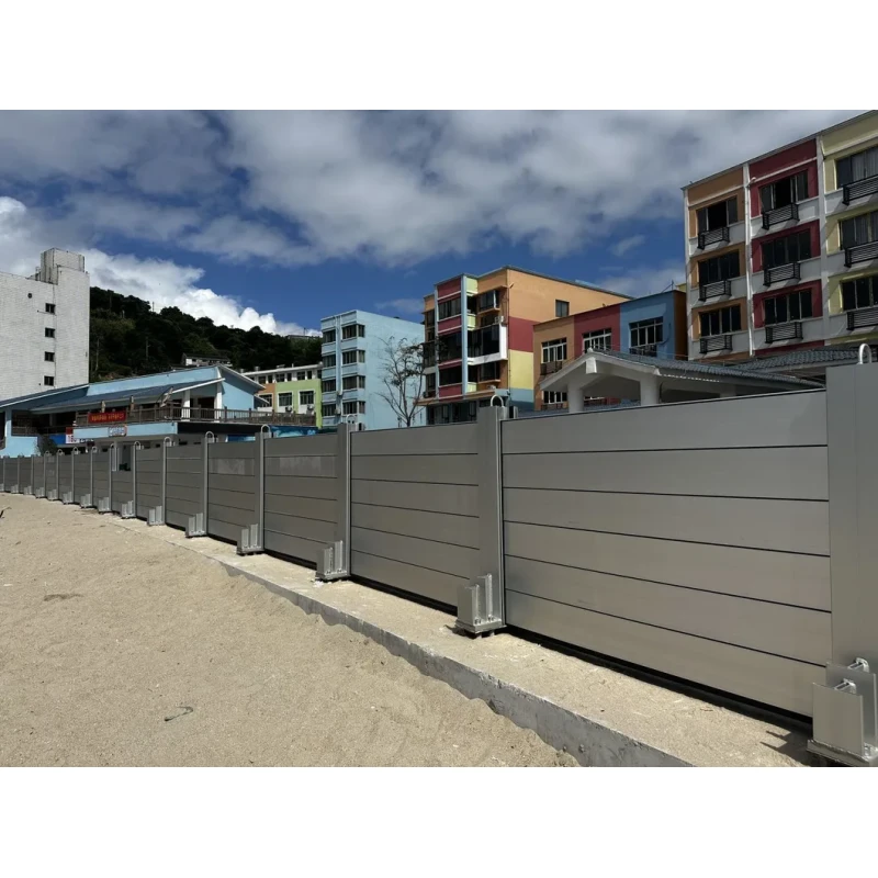 Lightweight Movable Flood Barrier Anodized Silver Surface Treatment
