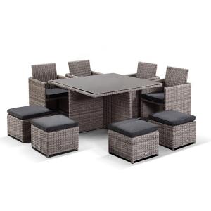 China Luxury Garden Poly Rattan Handwoven Solaris High Synthetic Wicker Outdoor Furniture Set on sale