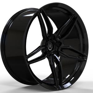 Buy cheap Staggered 22inch Gloss Black Monoblock Rims Alloy Wheels For Double Spokes Concave Car product