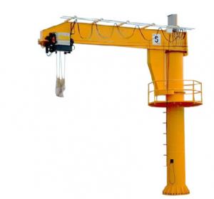 Buy cheap 5T Column Cantilever Jib Crane Hoist Remote Control Concrete Foundation product